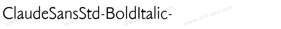 ClaudeSansStd-BoldItalic字体转换
