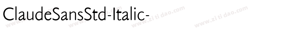 ClaudeSansStd-Italic字体转换