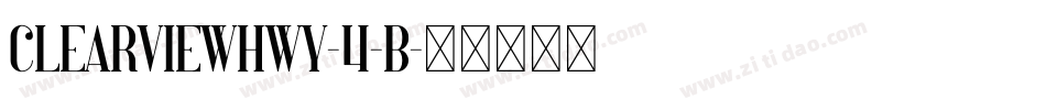 ClearviewHwy-4-B字体转换