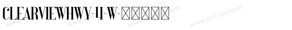 ClearviewHwy-4-W字体转换