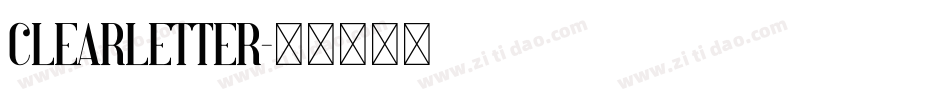 clearletter字体转换
