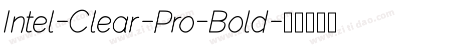 Intel-Clear-Pro-Bold字体转换
