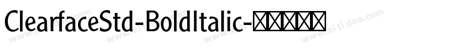 ClearfaceStd-BoldItalic字体转换