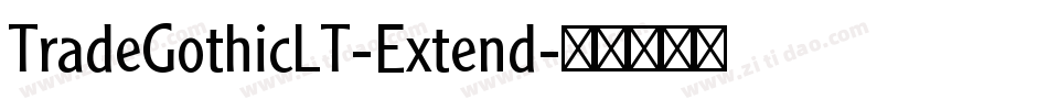 TradeGothicLT-Extend字体转换