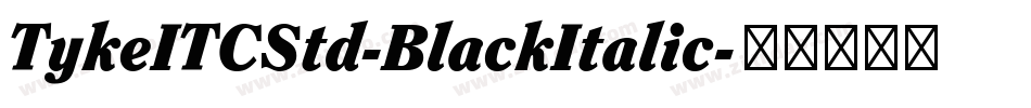 TykeITCStd-BlackItalic字体转换