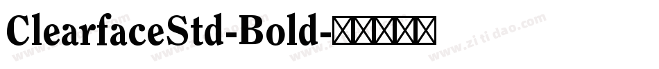 ClearfaceStd-Bold字体转换