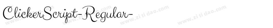 ClickerScript-Regular字体转换