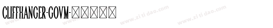 Cliffhanger-GOvm字体转换
