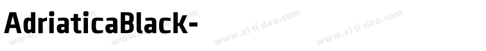 AdriaticaBlack字体转换