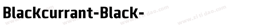 Blackcurrant-Black字体转换