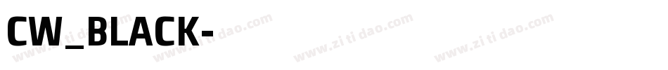 CW_BLACK字体转换