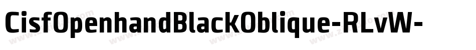 CisfOpenhandBlackOblique-RLvW字体转换