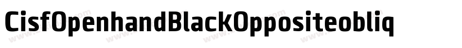 CisfOpenhandBlackOppositeoblique-Bn0x字体转换