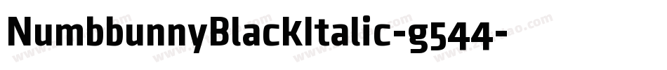 NumbbunnyBlackItalic-g544字体转换