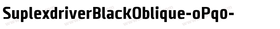 SuplexdriverBlackOblique-oPq0字体转换