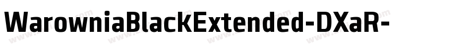 WarowniaBlackExtended-DXaR字体转换