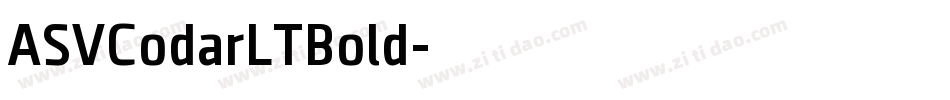 ASVCodarLTBold字体转换