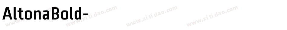 AltonaBold字体转换