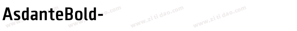 AsdanteBold字体转换