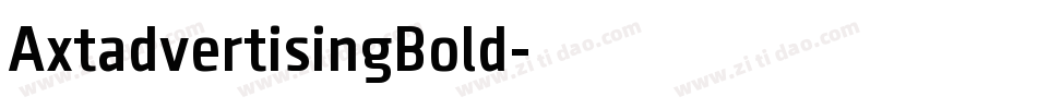 AxtadvertisingBold字体转换