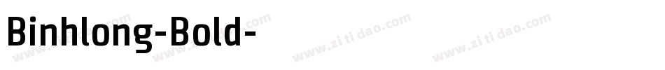 Binhlong-Bold字体转换
