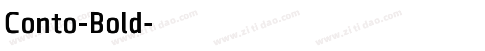 Conto-Bold字体转换