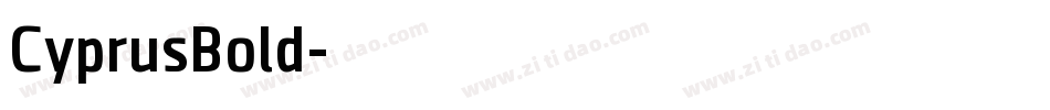 CyprusBold字体转换