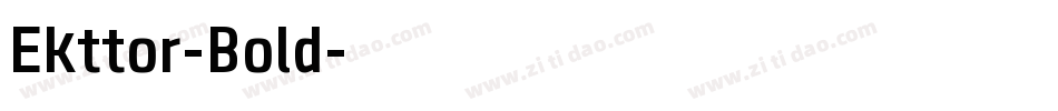 Ekttor-Bold字体转换