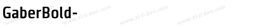 GaberBold字体转换