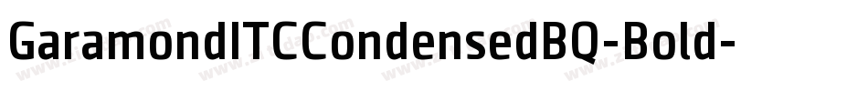 GaramondITCCondensedBQ-Bold字体转换