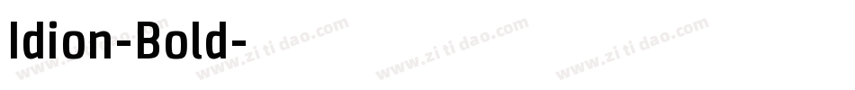 Idion-Bold字体转换
