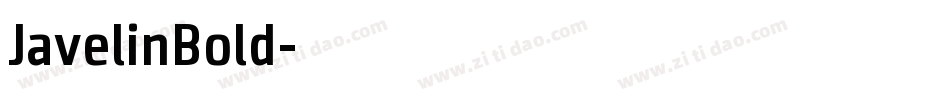 JavelinBold字体转换