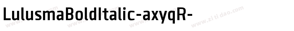 LulusmaBoldItalic-axyqR字体转换
