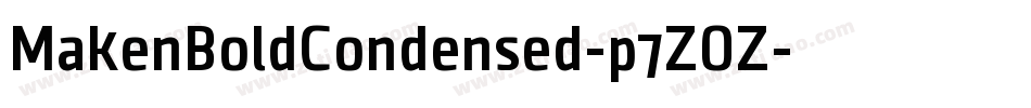 MakenBoldCondensed-p7ZOZ字体转换