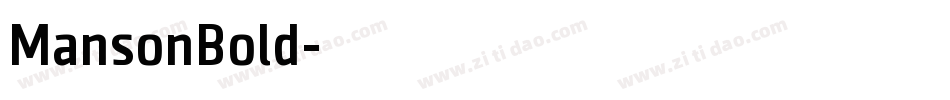 MansonBold字体转换