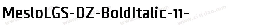 MesloLGS-DZ-BoldItalic-11字体转换