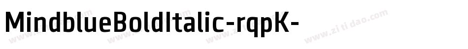 MindblueBoldItalic-rqpK字体转换