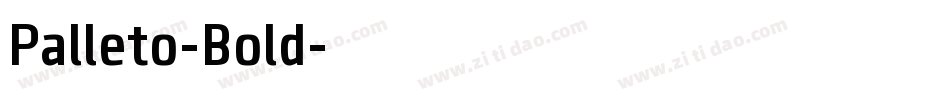 Palleto-Bold字体转换