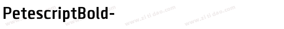 PetescriptBold字体转换
