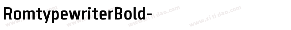 RomtypewriterBold字体转换