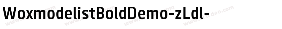 WoxmodelistBoldDemo-zLdl字体转换