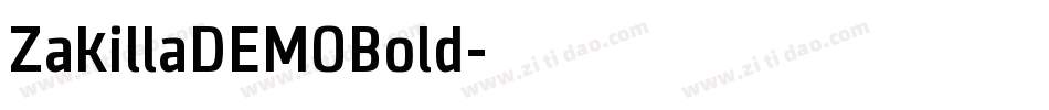 ZakillaDEMOBold字体转换