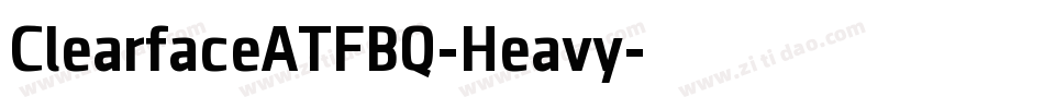 ClearfaceATFBQ-Heavy字体转换