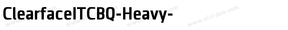 ClearfaceITCBQ-Heavy字体转换
