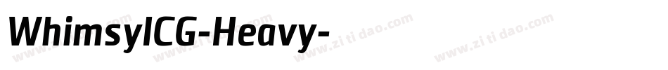 WhimsyICG-Heavy字体转换