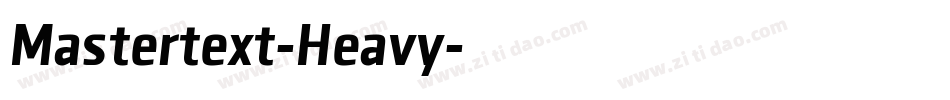 Mastertext-Heavy字体转换