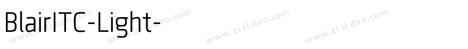 BlairITC-Light字体转换