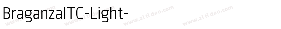 BraganzaITC-Light字体转换