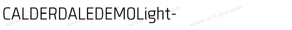 CALDERDALEDEMOLight字体转换