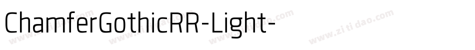 ChamferGothicRR-Light字体转换